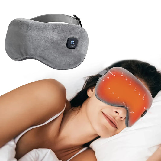 Hot Compress Eye Mask Massage Dry Eyes Relief Heated Steam Eyemask with Remote Control For Sleeping Office Smart Timing Sleep