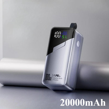 100W Power Bank 20000mAh External Battery Capacity Fast Charging Portable Charger Powerbank for Laptop IPhone Samsung