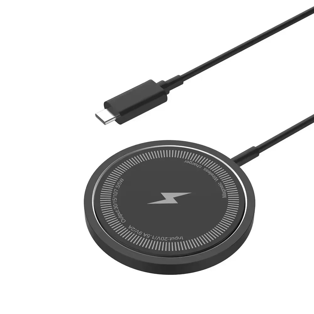 New 30W Magnetic Wireless Charger Fast Charging Pad Stand for iPhone 16 15 Pro Max Phone Chargers Station with Type C Data Cable