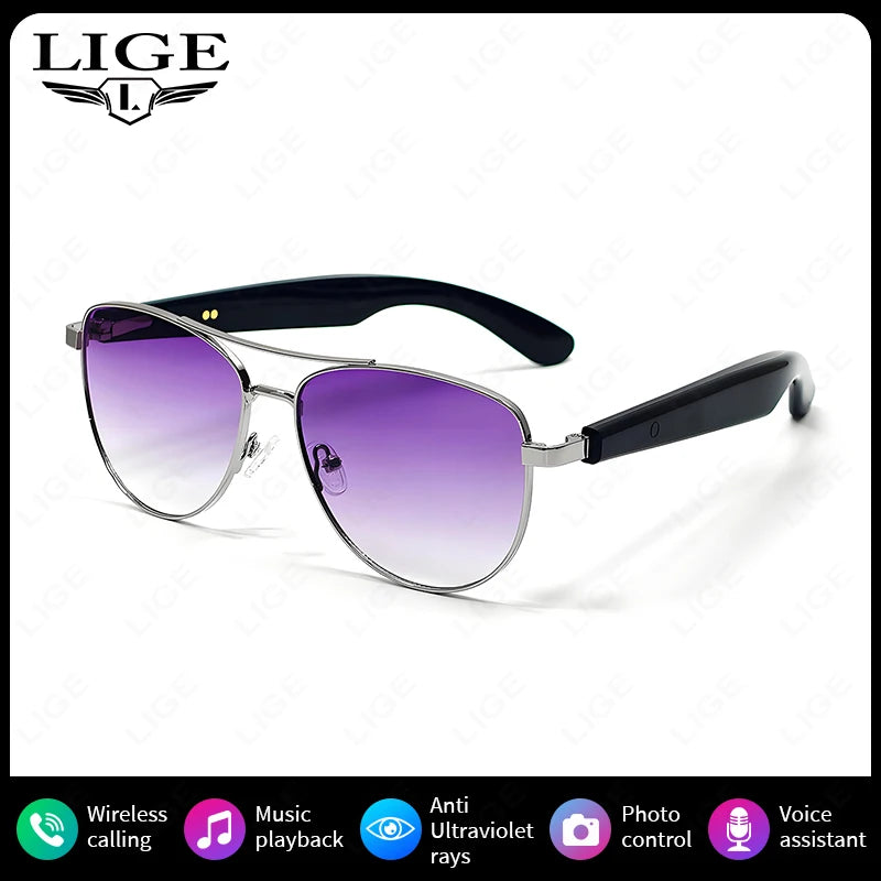 Women Smart Glasses Intelligent Photochromic Sunglasses Day Night Driver Sunglasses UV400 Retro Men Smart Sunglasses High Tech