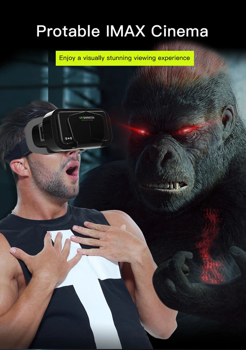 Xiaomi G10 4K Giant Screen Virtual Reality 3D Glasses Google Cardboard Box VR Helmet for 4.7-7" Phone Game Controller Player