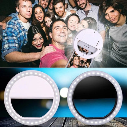 USB Charge LED Selfie Ring Light Phone Lens LED Selfie Lamp Ring For iPhone Samsung Xiaomi Huawei Cell Smartphone Selfie Light
