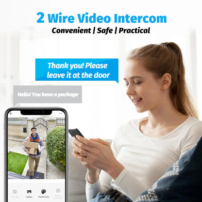 Tuya 7-Inch 1080p Camera Ring Intercom With Night Vision Video Doorbell Support Remote Unlock Intercom System Home