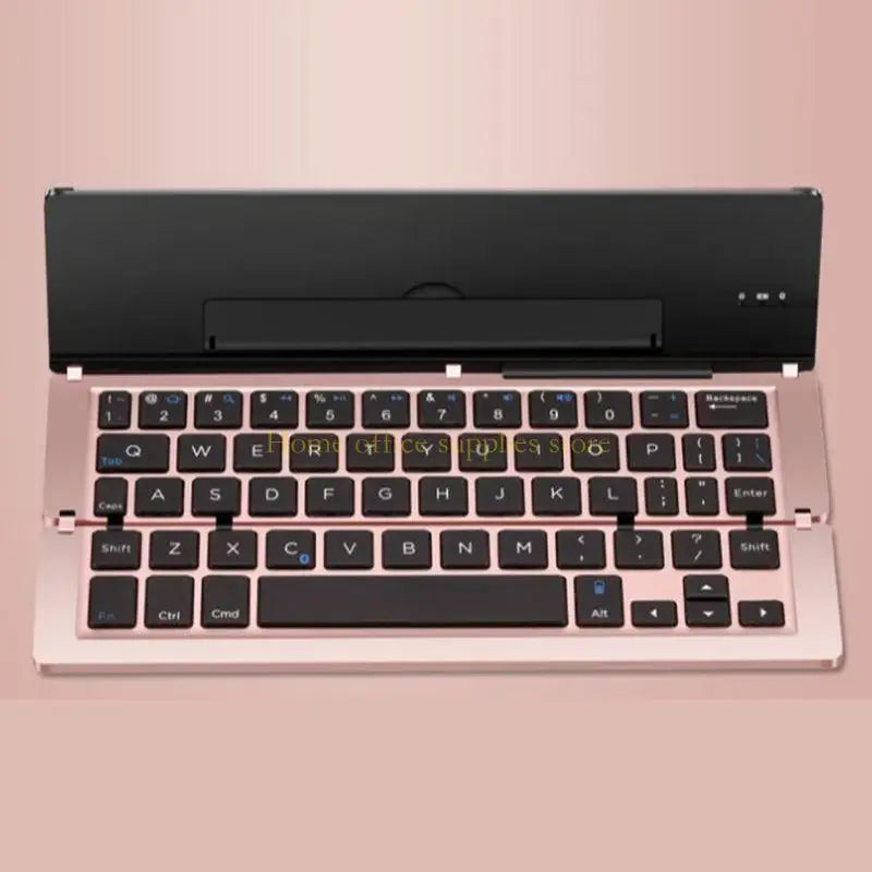 K43B Foldable Rechargeable Keyboard Mini Wireless Bluetooth-compatible Keyboards Aluminum Alloy Portable Travel Office Home