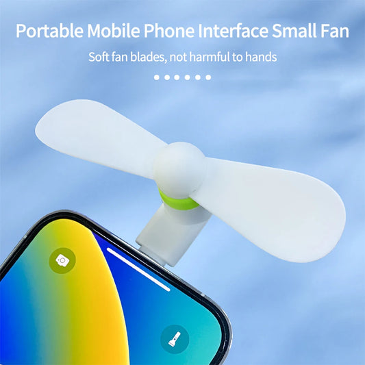 Creative Mini Portable Micro USB Fan 5v 1w Mobile Phone USB Gadget Fans Tester For Type C Cooling Hand Fan Phone Cooler
