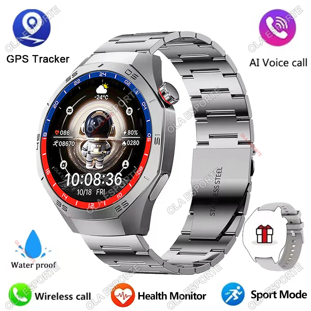 2025 New Watch GT5 Pro Smart Watch 1.5“ AMOLED Screen NFC GPS Tracker BT Calls Health Waterproof Smartwatch Men Women For Huawei