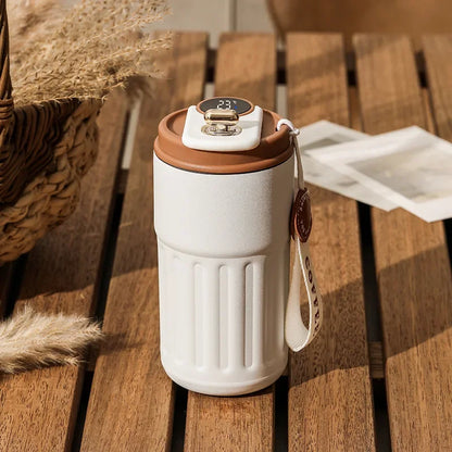 450ML Smart Thermos Bottle Digital LED Temperature Coffee Mug Stainless Steel Thermal Mug Tumbler Mug Portable Vacuum Flasks