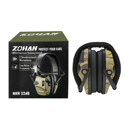 ZOHAN Tactical anti-noise Earmuff for Hunting shooting headphones Noise reduction Electronic Hearing Protective Ear Protection