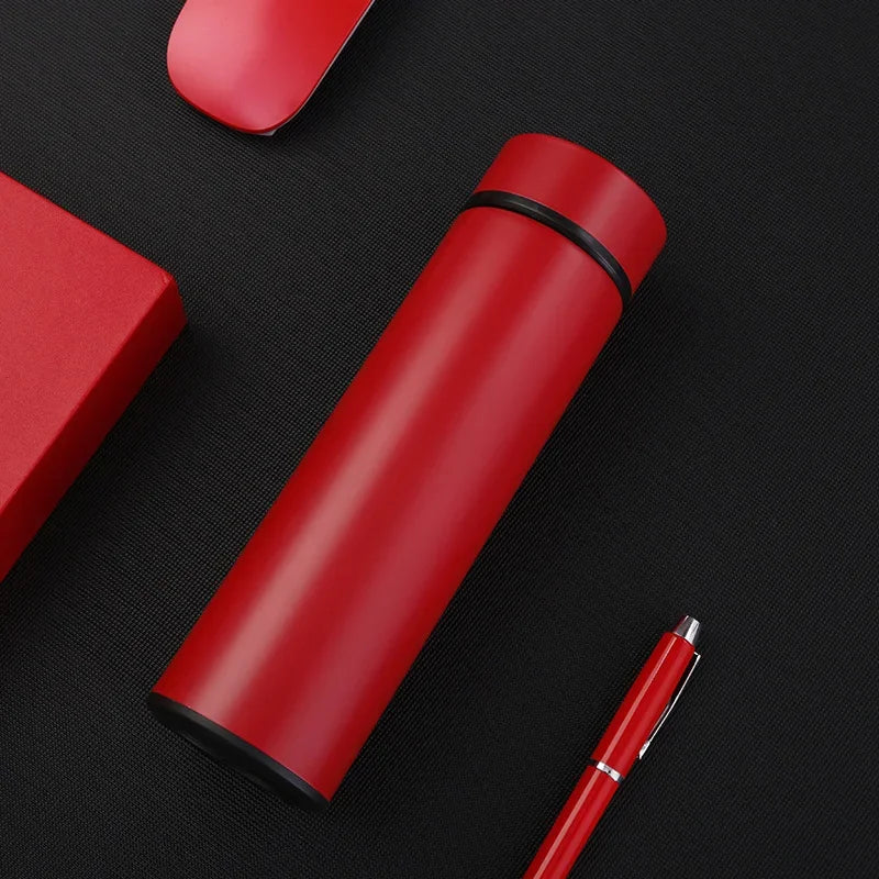 500ml Stainless Steel Insulated Thermos Bottle 316 Intelligent Water Cup High-end Tea Cup Business Gift One Cup with Double Lids