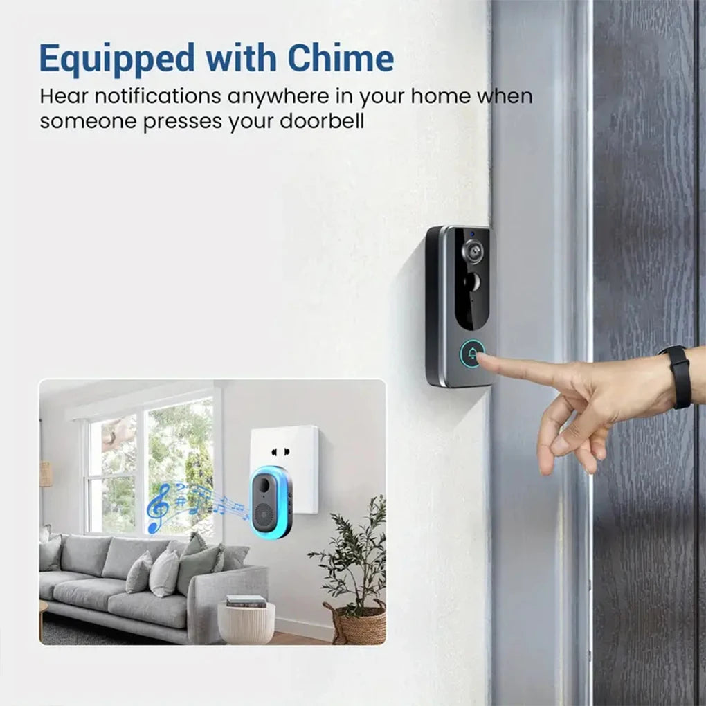 Tuya Video Doorbell WiFi Smart Two-way Intercom Wireless Camera Video Calling Doorbell Security Motion Detect Night Vision