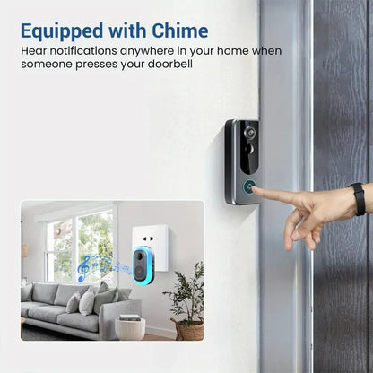 Tuya Video Doorbell WiFi Smart Two-way Intercom Wireless Camera Video Calling Doorbell Security Motion Detect Night Vision
