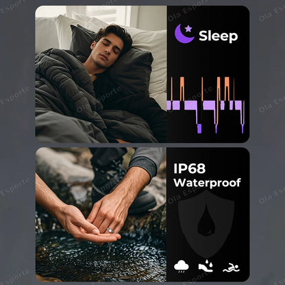 For Xiaomi Men Women Smart Ring With Charging Case Heart Rate Sleep Sport Fitness Tracker 3ATM Take Photo SmartRing Android IOS