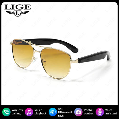 Women Smart Glasses Intelligent Photochromic Sunglasses Day Night Driver Sunglasses UV400 Retro Men Smart Sunglasses High Tech