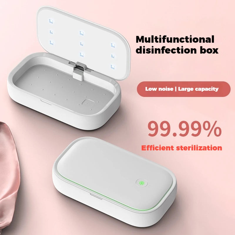 Multifunctional mobile phone sterilizer UVC ultraviolet Germicidal lamp mask jewelry toothbrush mobile phone disinfection box