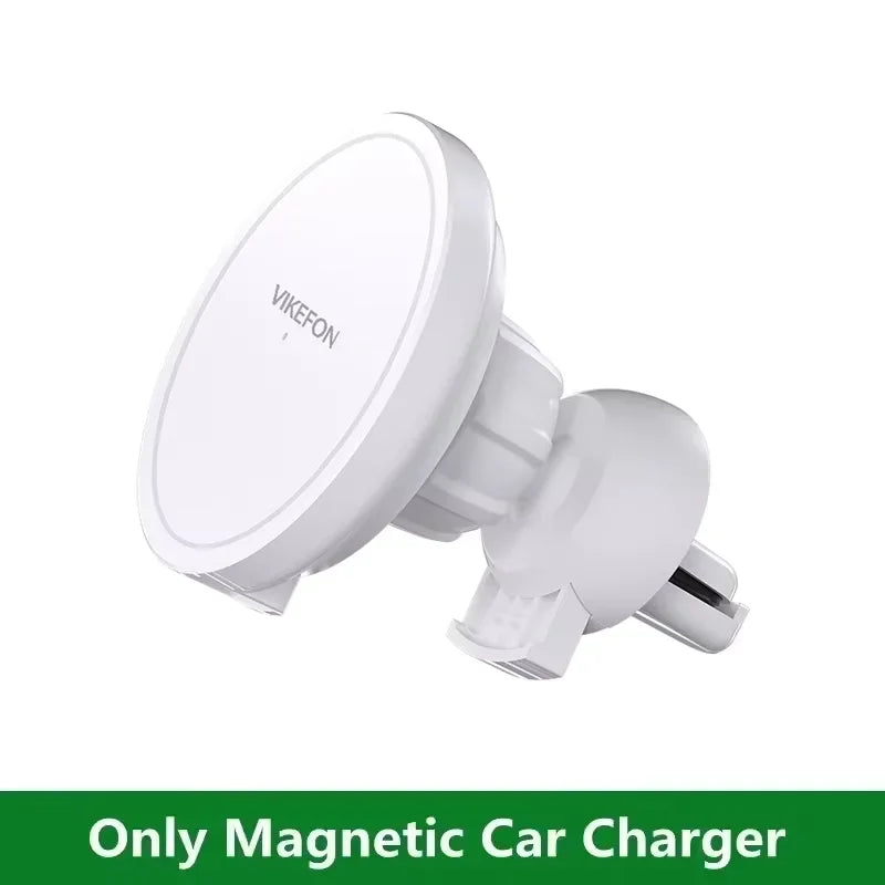 Car Air Outlet Wireless Charger Phone Stand For Magsafe iPhone 16 15 14 13 12 Pro Max Air Vent Cell Magnet Fast Charging Station
