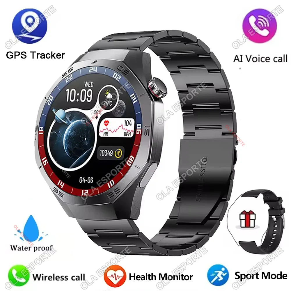 2025 New Watch GT5 Pro Smart Watch 1.5“ AMOLED Screen NFC GPS Tracker BT Calls Health Waterproof Smartwatch Men Women For Huawei