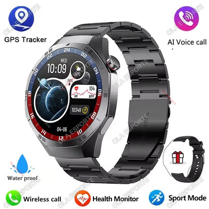 2025 New Watch GT5 Pro Smart Watch 1.5“ AMOLED Screen NFC GPS Tracker BT Calls Health Waterproof Smartwatch Men Women For Huawei