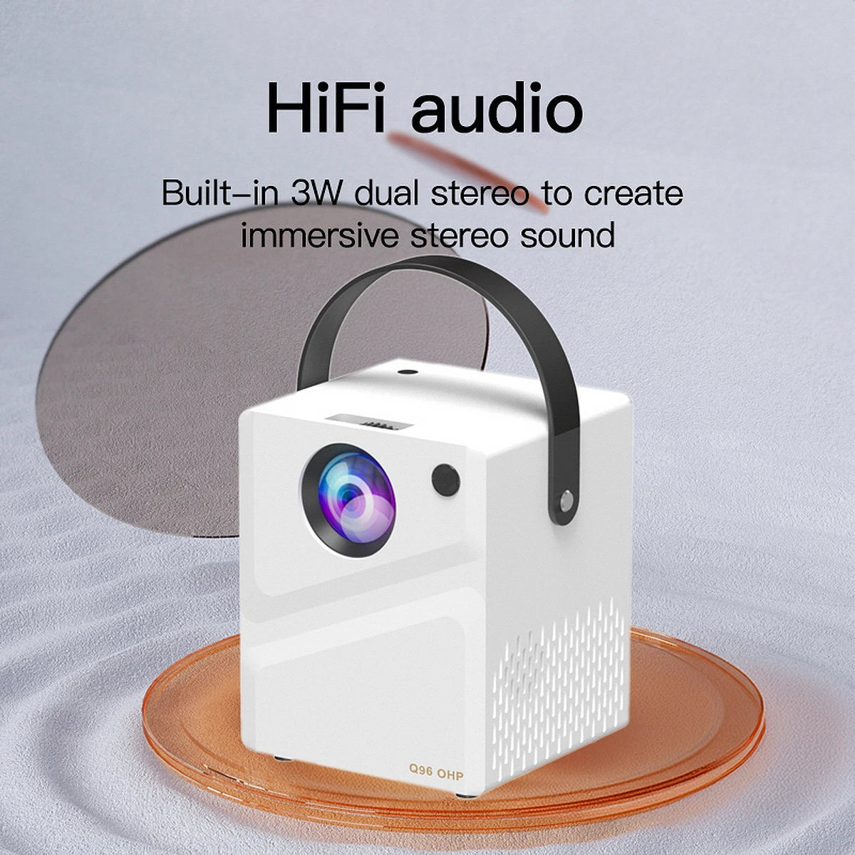 Projector Q96 OHP Android 4K 1280*720P 4G 5G Dual Wifi 230ANSI BT5.0 Cinema Outdoor Portable Projetor