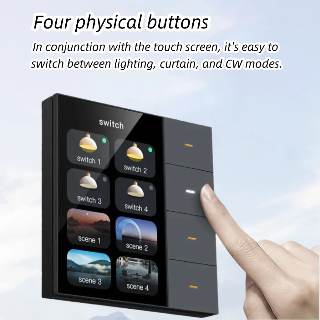 F3Pro Tuya Smart Central Control Switch, ZigBee Wall Switch, Home Automation Wireless Lighting Control System