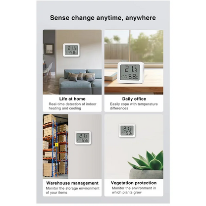 ABUO-Tuya Zigbee Smart Temperature And Humidity Sensor Humidity Monitoring For Alexa Google Assistant