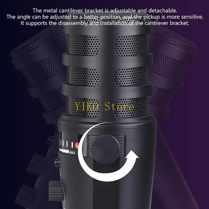 K32C Durability USB Dynamic Microphone For Music Production Broadcasting Mic