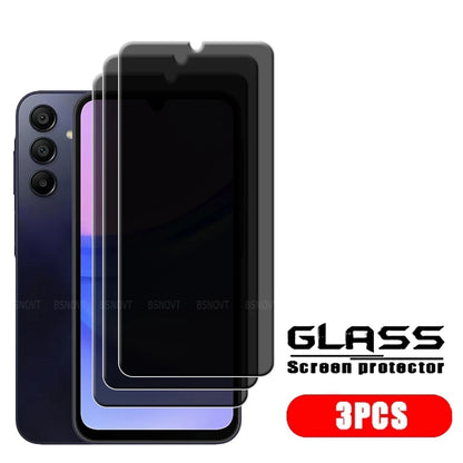 4/3/2/1Pcs For Samsung Galaxy A15 Glass Samsung A15 Tempered Glass 9H HD Glue Anti-Spy Privacy Screen Protector Samsung A15 A 15