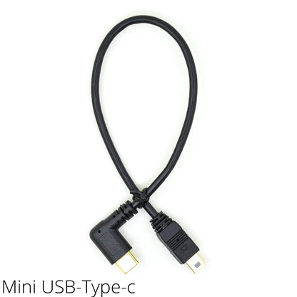 5Pin Converter Data Cable 90 Degree Elbow Micro/Mini USB2.0 Male To USB 3.1 Type C Male Adapter Converter OTG Charging Line