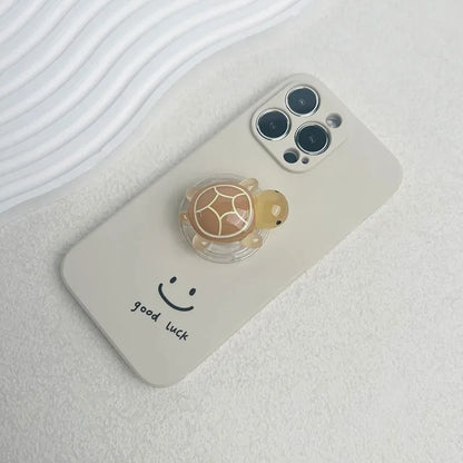 Korean Cute Luminous Turtle Phone Holder Griptok Finger Ring Support For iPhone Samsung Cases Grip Tok Socket Bracket Girl Gift