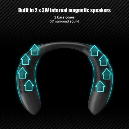 Wearable Wireless Neckband Speaker U-Shape Brand Quality True Stereo Bass Bluetooth Wireless Wearable Speaker Multifunction