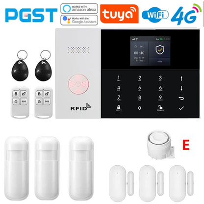 PGSP 4G Smart Home Security Alarm System 433MHz WiFi GSM Super Discount Wireless Home Application Control Home Anti theft Alarm