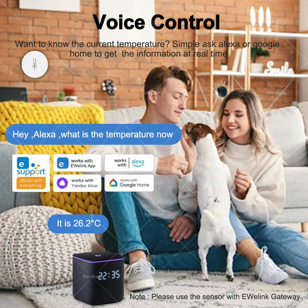 ZigBee Temperature And Humidity Sensor Remote Monitoring Hygrometer,Smart Home Automation,For Alexa Google Yandex Home Assistant