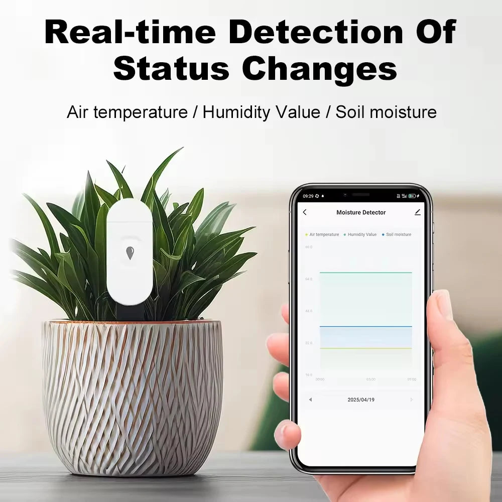 Zigbee Soil Moisture Sensor Humidity Temperature Tester Garden Home Automation Irrigation Detector Meter Support Home Assistant