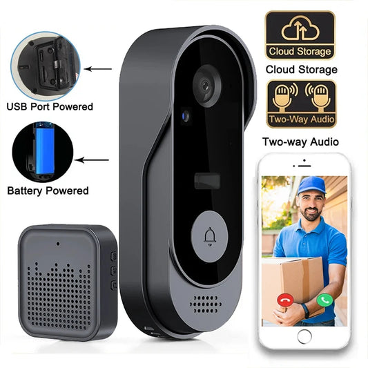 2.4GWIFI Camera Doorbell 720P Video Intercom Outdoor Waterproof Wireless DoorBell Security Protection IR Night Vision Smart Home