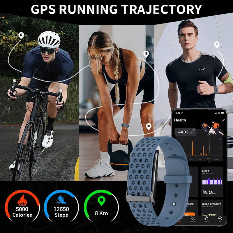 New Sport Fitness Tracker Smart Bracelet Heart Rate Blood Pressure Monitor Pedometer Call Reminder Smartwatch Band for Men Women