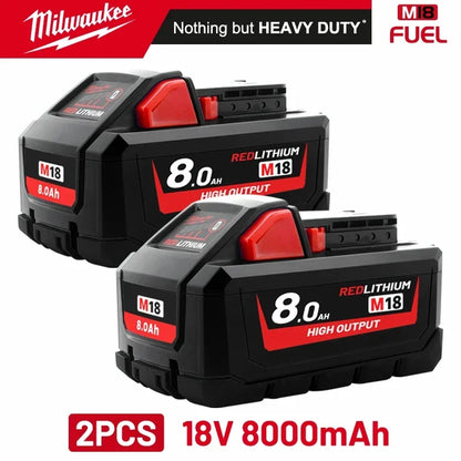 original Milwaukee M18 Power Tool Battery, Charger, 18V 6Ah Li-Ion M18B5 48-11-1860 48-11-1850 48-11-1840 48-11-1830 48-11-1820