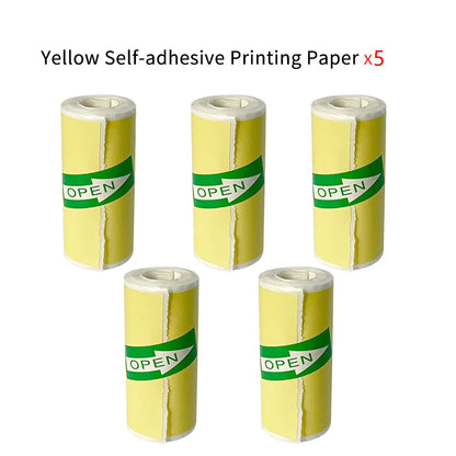 Mini Portable Printer Thermal Paper HD 57*25mm Universal Self-adhesive Roll Paper Label Sticker For Phone Printing Picture Photo