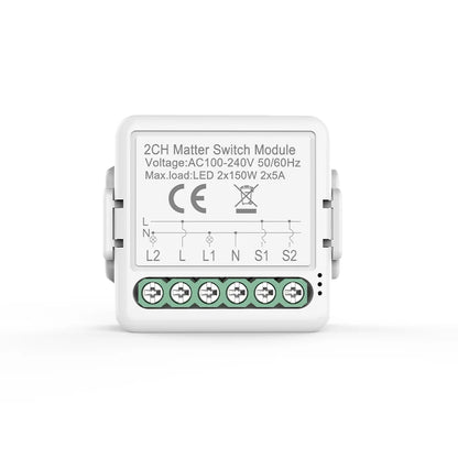 ANDELI Matter WIFI Smart Switch Module Automation Relay Smart Breaker Voice Control Apple Home Siri Alexa Google smart tings