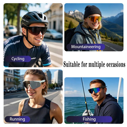 Cycling Glasses Bike Sunglasses With AI Smart Voice Assistant Wireless BT 5.4 Eyewear Goggles Women Men MTB Road Bicycle Glasses