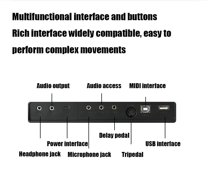 Foldable Musical Piano with Digital Organ Controller, 88 Keys, Electronic Music Synthesizer, Professional Keyboard