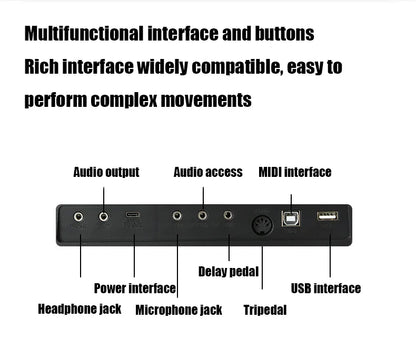 Foldable Musical Piano with Digital Organ Controller, 88 Keys, Electronic Music Synthesizer, Professional Keyboard