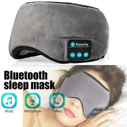 Bluetooth Wireless Headphones Sleeping Eye Mask Earphones Smart Music Sleep Headband Soft Elastic Eye Cover Headset Yoga Travel