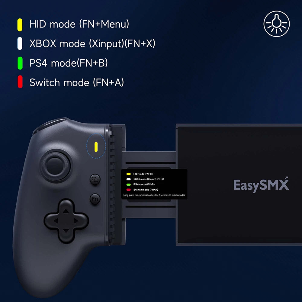 EasySMX M15 Bluetooth Mobile Phone Controller for Android/iPhone/Switch/Cloud Gaming/Xbox Game Pass/Call of Duty/PS Remote Play