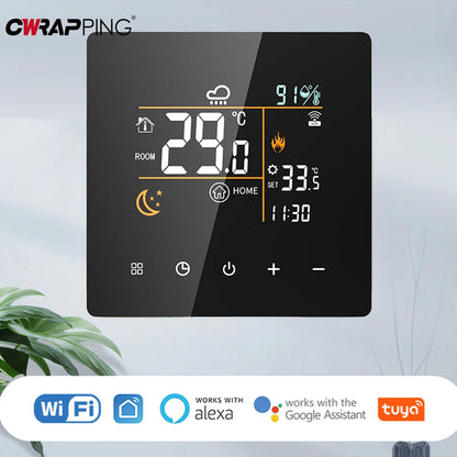 Tuya WiFi Thermostat and Hygrometer Digital Temperature Controller Boiler Thermostat Underfloor Heating Home Intelligent Tools