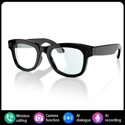 2025 AI Smart Glasses 8MP Professional-Grade Camera HD Video Music Bluetooth Call AI Voice Control Smart Glasses For Men Women