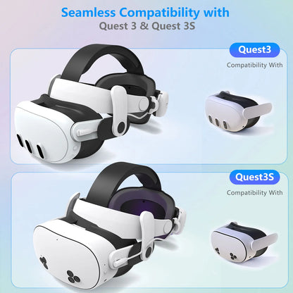 for Meta quest3/Quest 3s VR Elite Head Strap Can be used Enjoy super long battery life with a 12,000mAh capacity