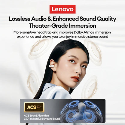 New Lenovo LP25 OWS Wireless Bluetooth Ear Clip Headphones Long Battery Life Gaming Headset HIFI Surround Sound Earbuds With Mic